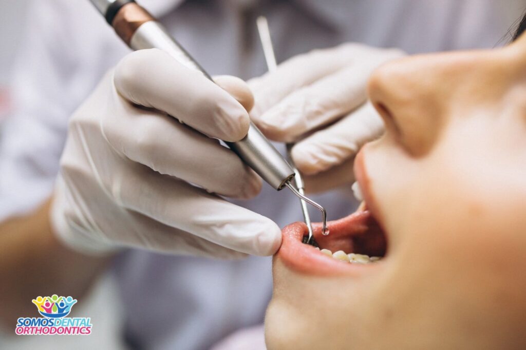 woman patient at dentist healing a root canal in phoenix