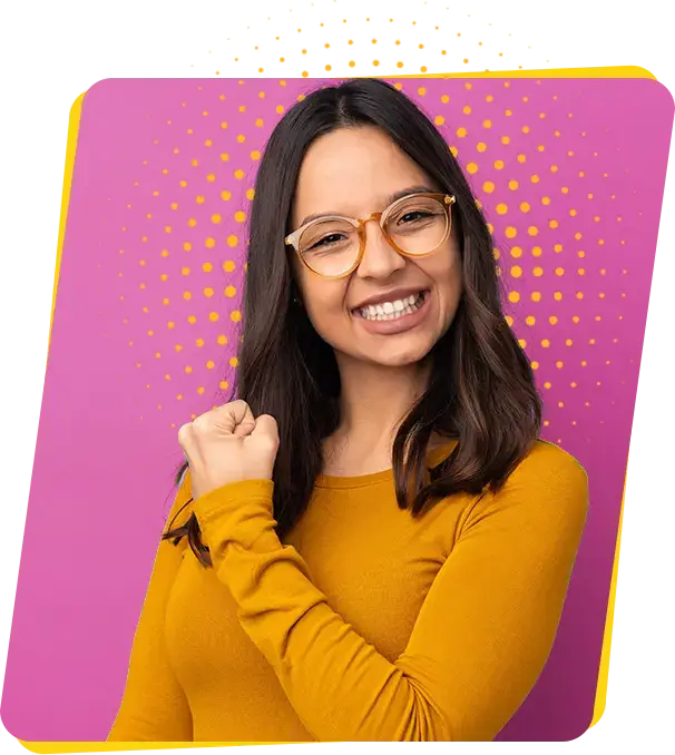 teenager hispanic girl smiling to the camera