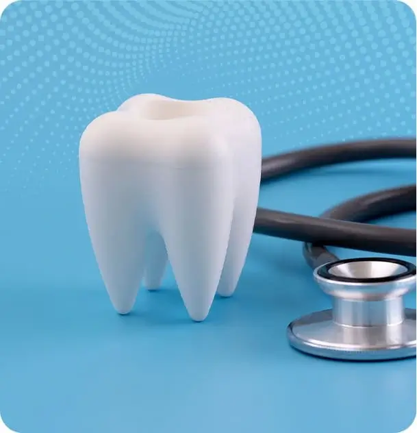 teeth with a stethoscope